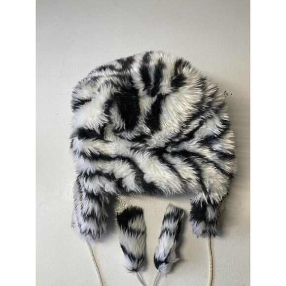 Vintage Retro Faux Fur Trapper Ski Pom Pom Winter Hat OS - Picture 2 of 8